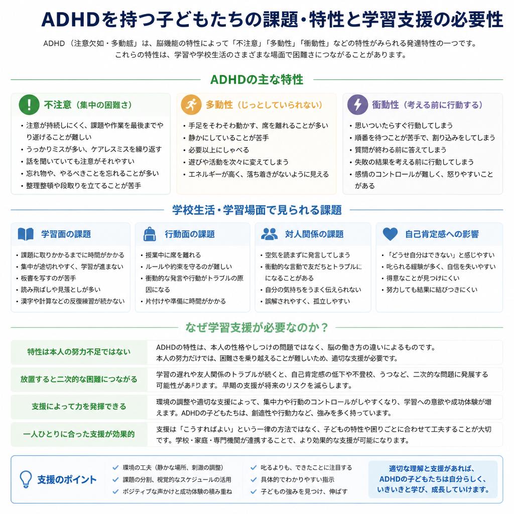 ADHDの特性と学習支援の重要性