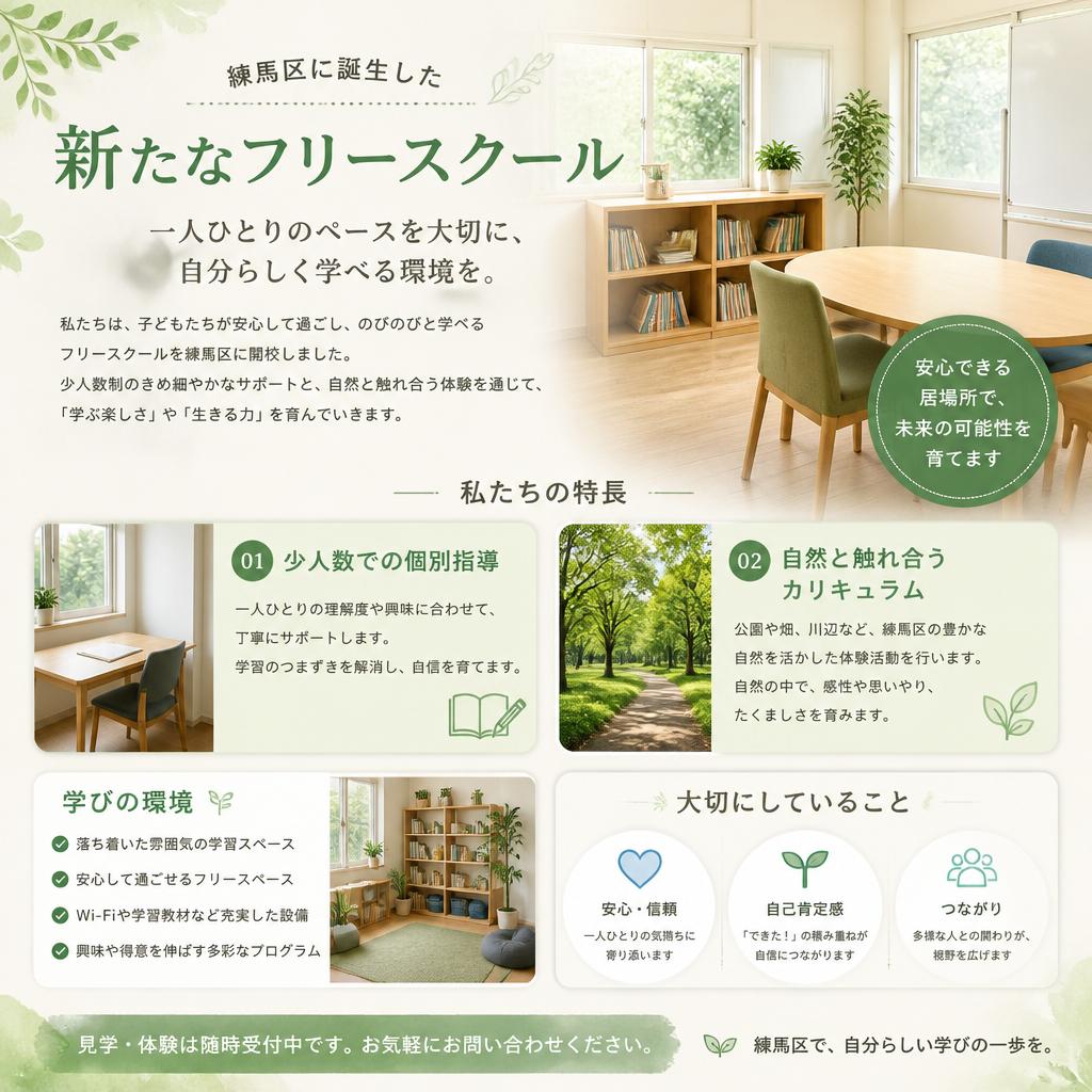 フリースクールの特長