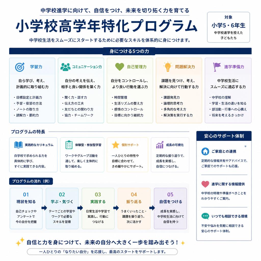 小学校高学年向けの特化プログラム
