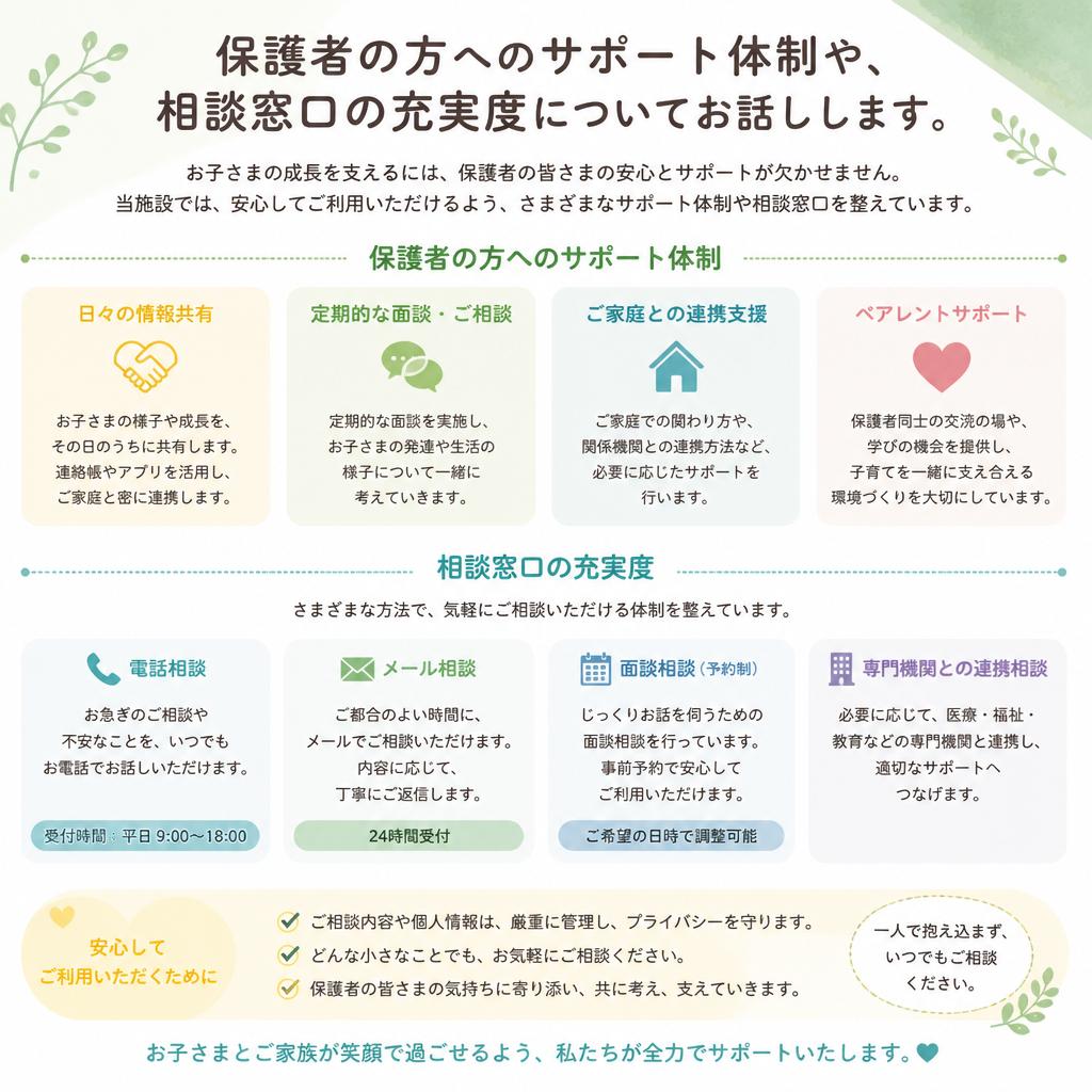 保護者へのサポート