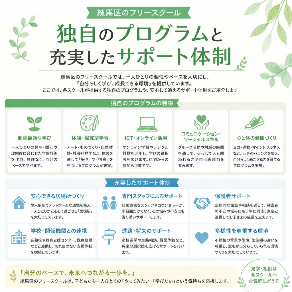 2. 練馬区におけるフリースクールの特長
