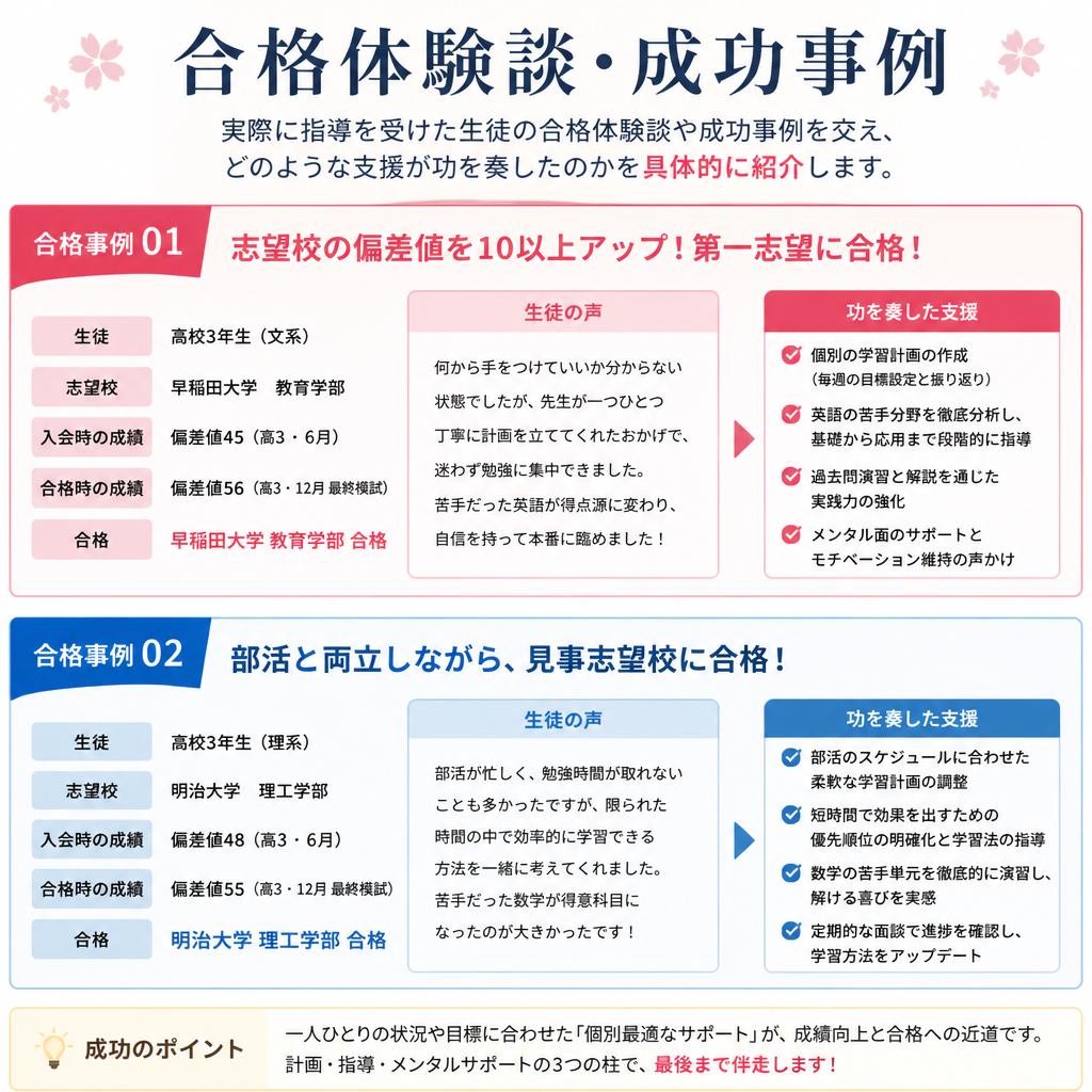 生徒の成功事例
