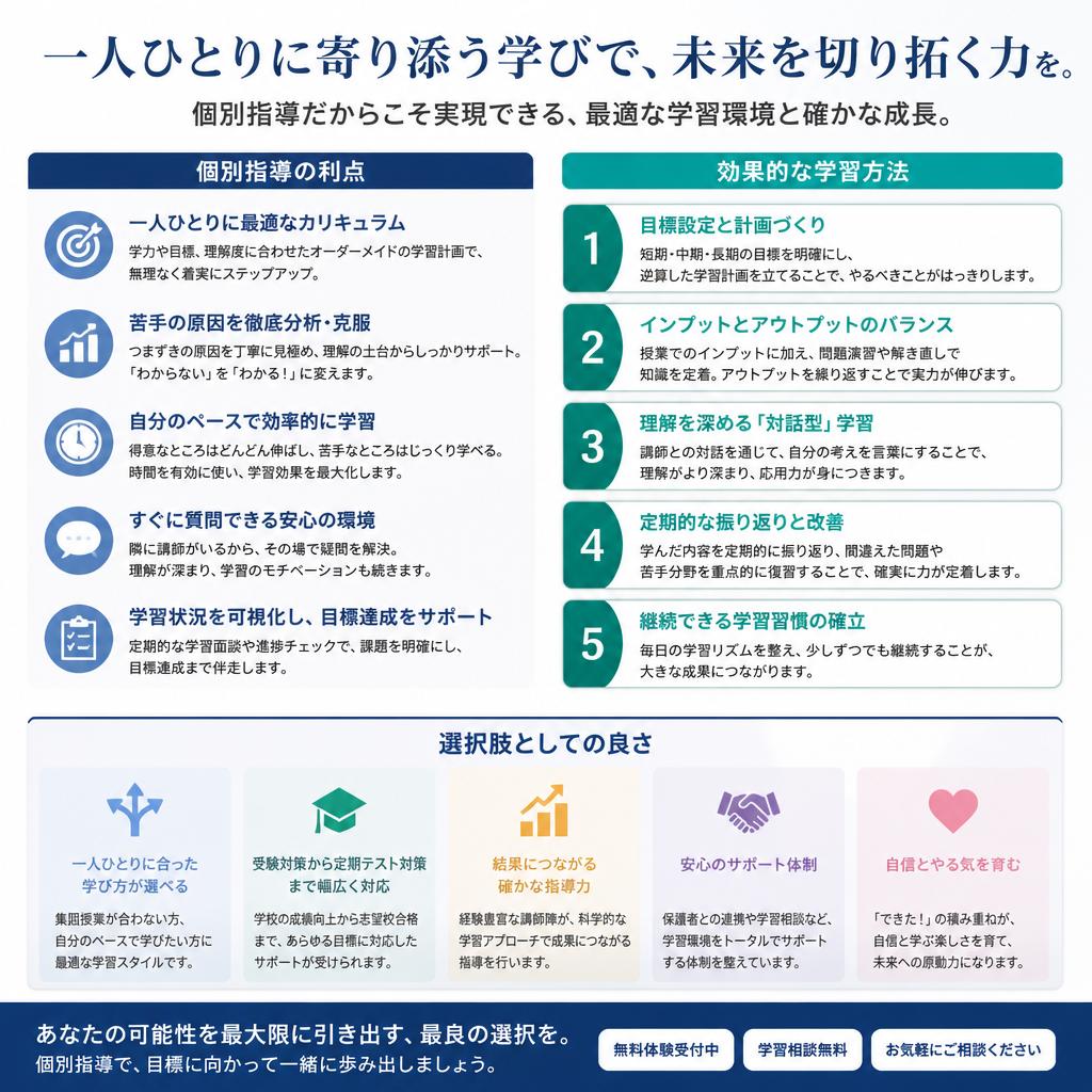 5. 個別指導のメリット