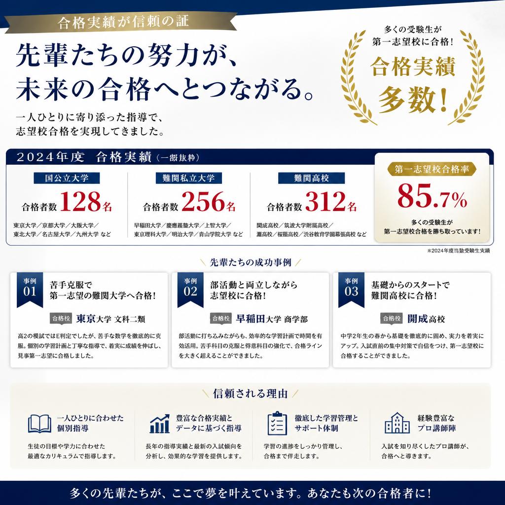 合格実績と成功事例
