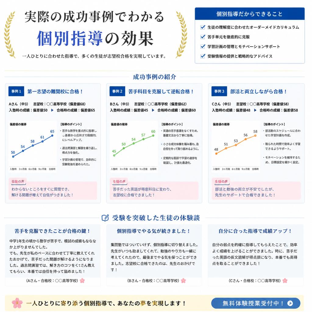 生徒の成長事例