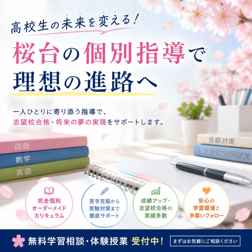 高校生の未来を変える！桜台の個別指導で理想の進路へ