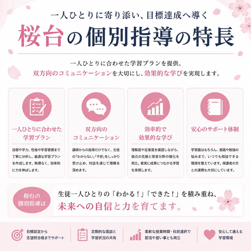 桜台の個別指導の特徴とは？
