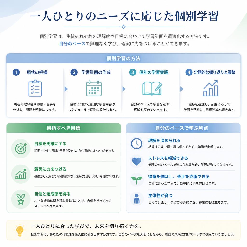 個別学習サポートで夢を実現