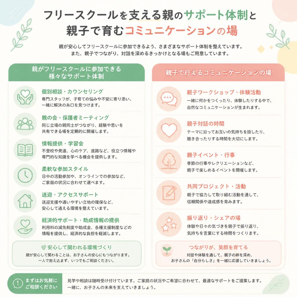 親も安心！サポート体制とコミュニケーション
