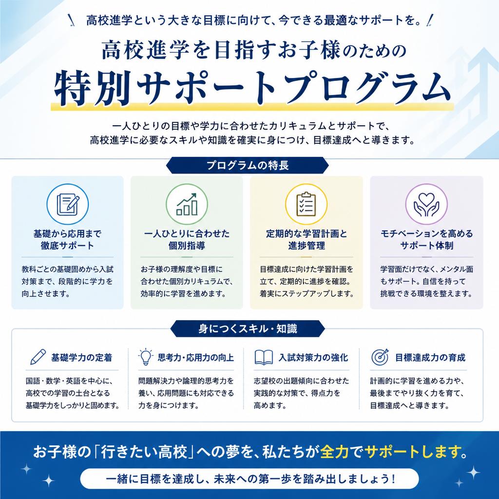 成功への道筋：高校進学のサポート