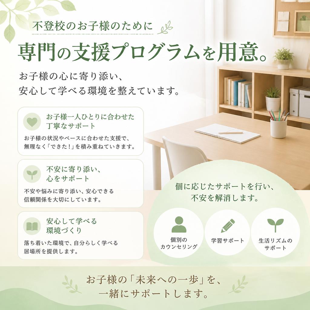 不登校支援の特別プログラム