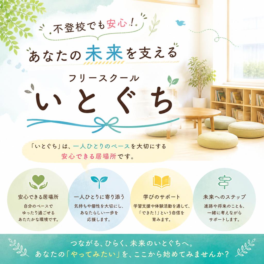 不登校でも安心！あなたの未来を支えるフリースクール「いとぐち」